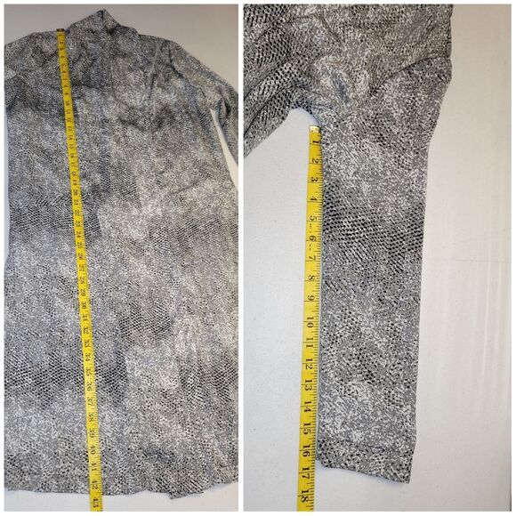 BB Dakota Anthropologie Jacket Duster Womens Gray Serpentine Snake Print NEW - Picture 12 of 12